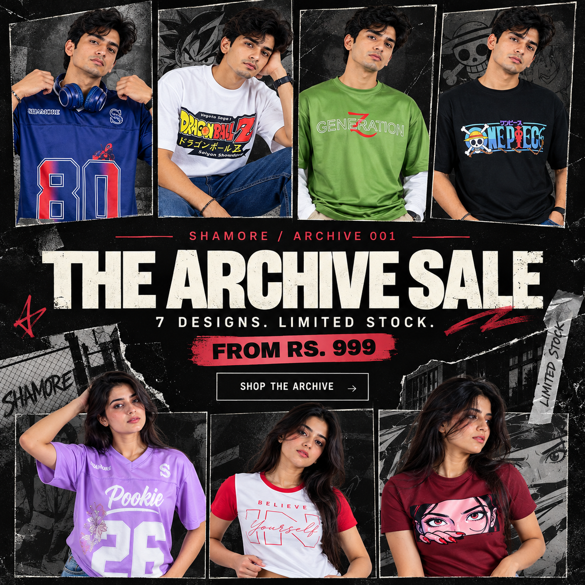 SHAMORE Archive 001 sale campaign artwork
