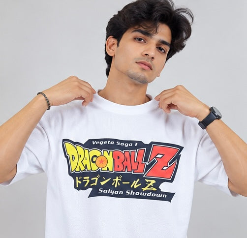 SHAMORE Dragon Saga white tee front graphic detail