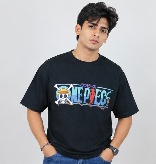 SHAMORE One Piece black graphic tee front view