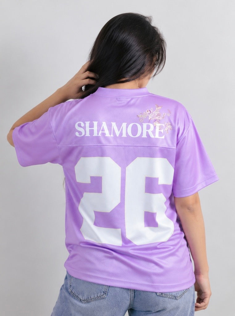 SHAMORE Pookie 26 lavender mesh jersey, back view